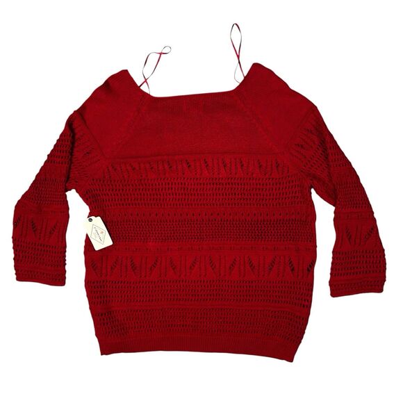 St. John’s Bay Women’s Ladybug Red Cable- Knit Sweater‎ Size XL Cotton Blend NWT - Picture 5 of 8